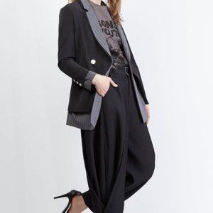 Kate Hewko Layered Pinstripe Blazer